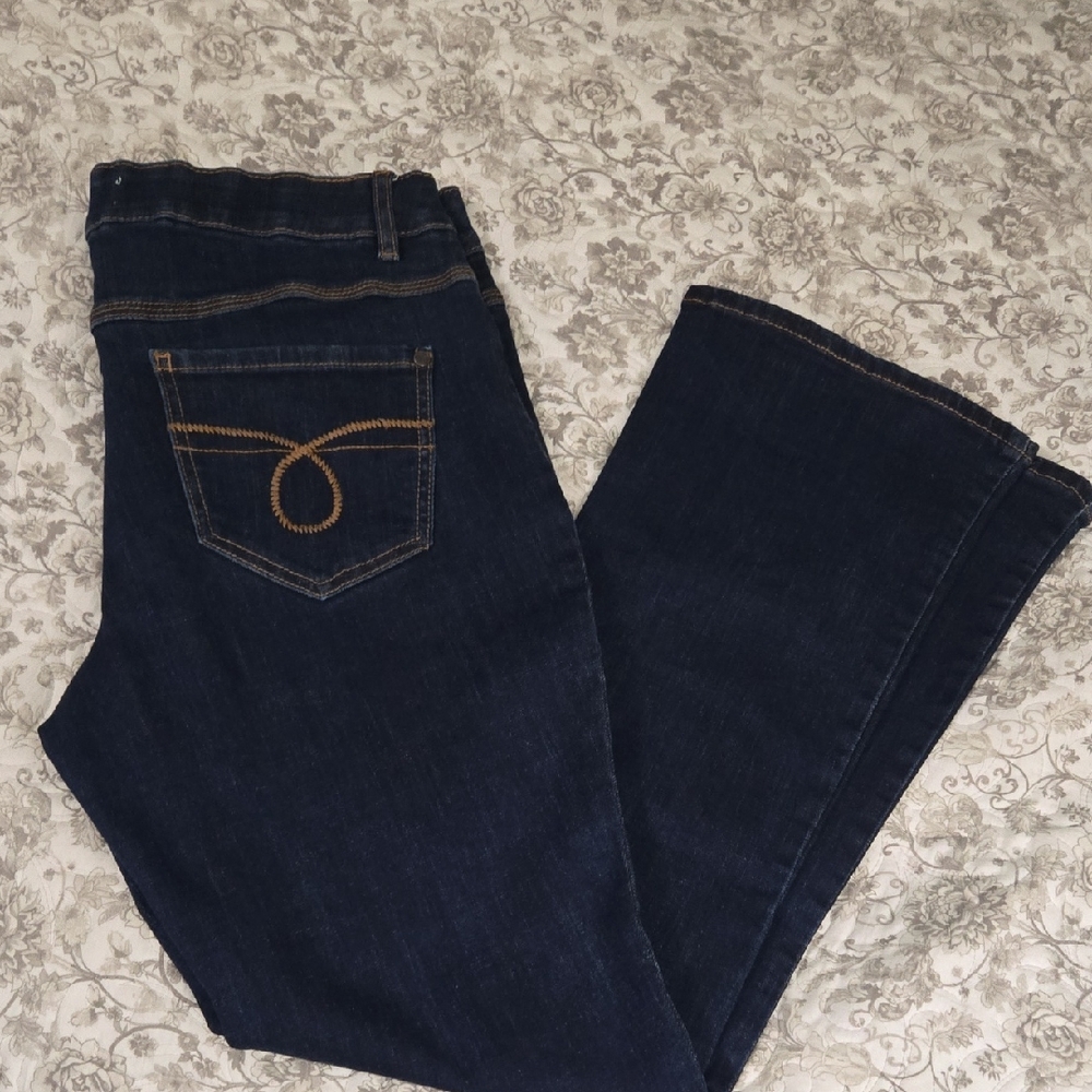 Elegant Dark Blue Boot Cut Women's Jeans